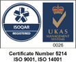 ISOQAR UKAS ISO9001/ISO14001